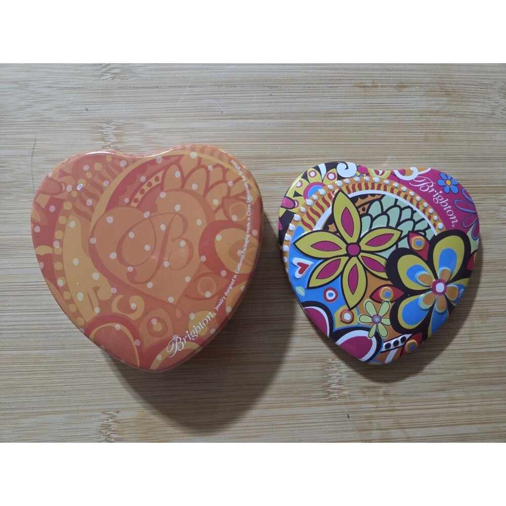Brighton Drawstring Fabric Jewelry Pouch  Gift Bag Hearts 4 Bags + 2 Heart Tin - Picture 6 of 7